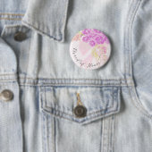 La Boca Vendretti auf Pink Bouquet Maid-of-Honor  Button (Beispiel)