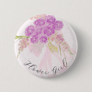La Boca Vendretti Rosa Blumenmädchen-Bouquet Button