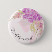 La Boca Vendretti rosa Blumenstrauß Brautjungfer Button (Vorderseite)