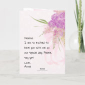 La Boca Vendretti Rosa Schleife Du wirst meine Bra Karte (Rückseite)