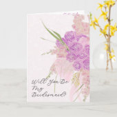 La Boca Vendretti Rosa Schleife Du wirst meine Bra Karte (Gelbe Blume)