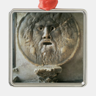 La Bocca di Verita (der Mund der Wahrheit) (Foto) Silbernes Ornament