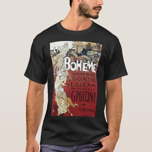 La Boheme Vintage Poster T-Shirt (Vorderseite)