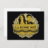 La Bonne Nuit - Treffen Sie sich bei der Speakeasy Mitteilungskarte (Vorne/Hinten)