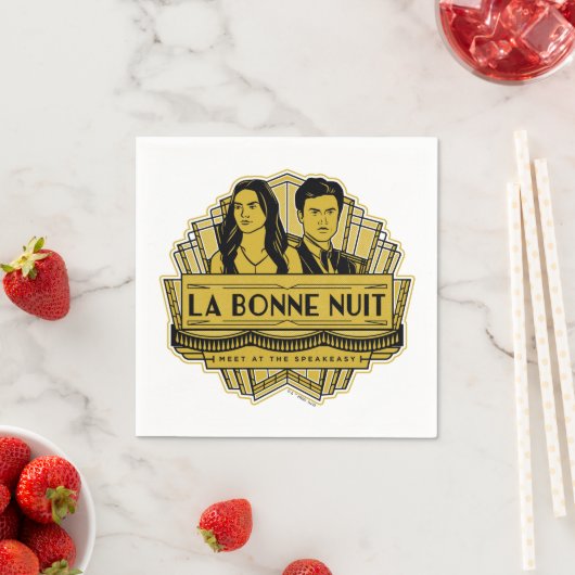 La Bonne Nuit - Treffen Sie sich bei der Speakeasy Serviette (Beispiel)