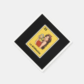 La Borracha Mexican Lottery Bingo Card Player Serviette (Ecke)