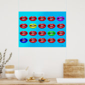 La Bouche - Der Mund Pop Art Poster (Küche)