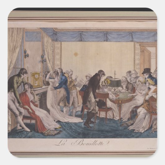 La Bouillotte, 1798 Quadratischer Aufkleber (Vorderseite)