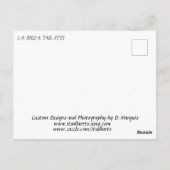 LA BREA TAR PITS #1 Postkarte (Rückseite)