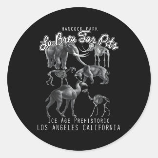 La Brea Tar Pits Los Angeles National Sehenswürdig Runder Aufkleber