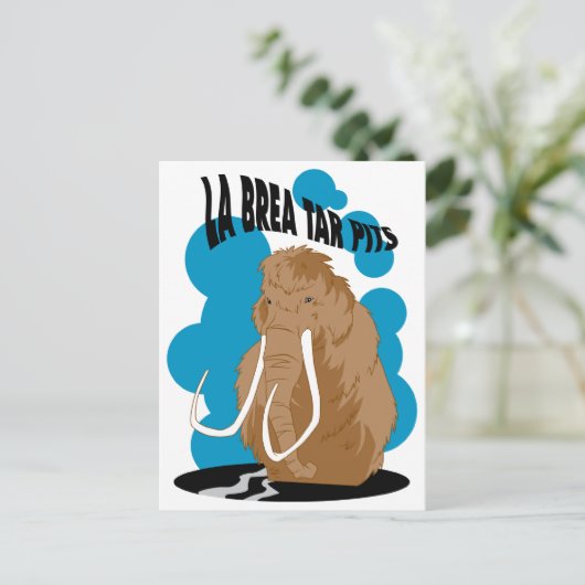 La Brea Tar Pits Mammoth Postkarte (Stehend Vorderseite)