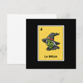 La Bruja Mexican Lottery Bingo Game Card Player Einladung (Vorne/Hinten)