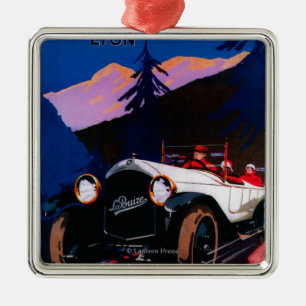 La Buize Lyon Vintages PosterEurope Silbernes Ornament