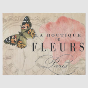 La-Butike-Schmetterling Decoupage Blatt Seidenpapier