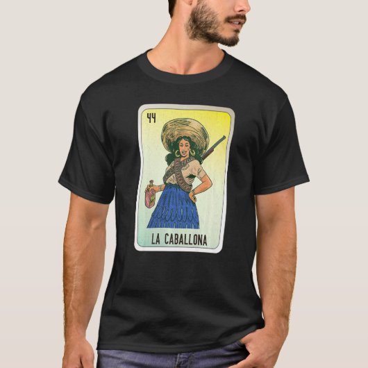 La Caballona Mexican Slang Lottery Bingo Cards   T-Shirt (Vorderseite)