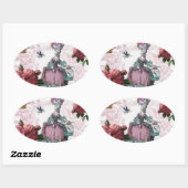 la cage aux oiseaux (Vogelkäfig) Ovaler Aufkleber (Blatt)