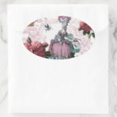 la cage aux oiseaux (Vogelkäfig) Ovaler Aufkleber (Tasche)