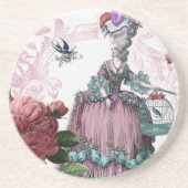 la cage aux oiseaux (Vogelkäfig) Sandstein Untersetzer (Vorne)