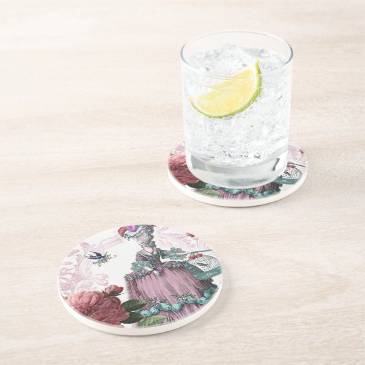 la cage aux oiseaux (Vogelkäfig) Sandstein Untersetzer (Seite)