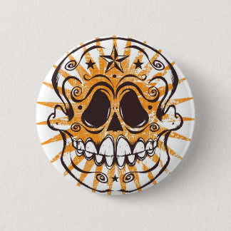 La Calavera 4 - orange Colorway Button