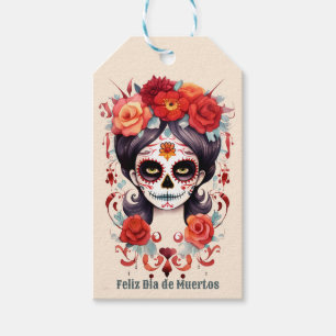La Calavera Catarina en Flores Rojas 🌹 Geschenkanhänger