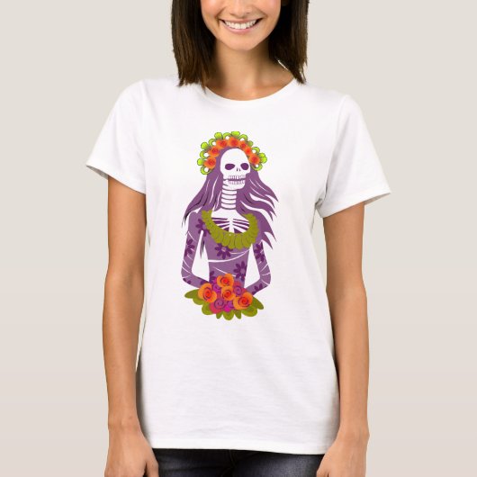 La Calavera Catrina/adretter Skeleton/'eleganter T-Shirt (Vorderseite)