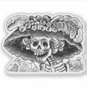 La Calavera Catrina Aufkleber (Vorderseite)