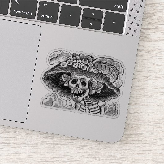 La Calavera Catrina Aufkleber (Detail)