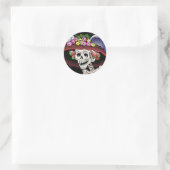 La Calavera Catrina [Aufkleber] Runder Aufkleber (Tasche)