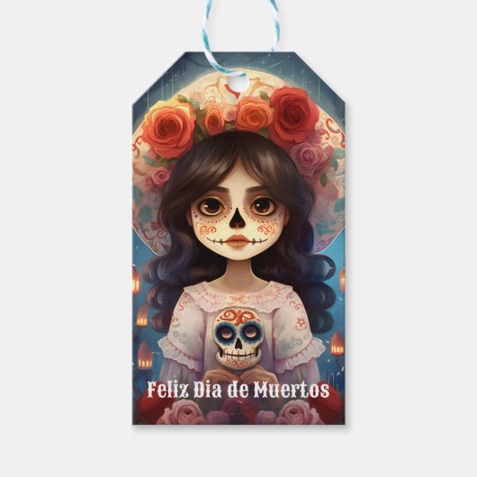 🌹 La Calavera Catrina: 🌹 Geschenkanhänger (Vorderseite)