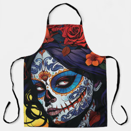 La Calavera Catrina Halloween Day of the Dead Schürze