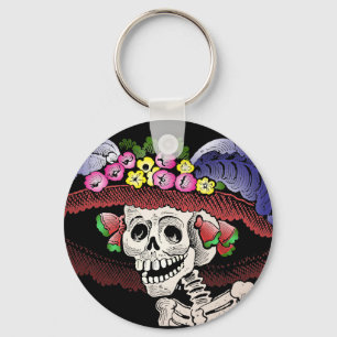 La Calavera Catrina in der Farbe Schlüsselanhänger