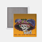 La Calavera Catrina [magnet] Magnet (Vorderseite/Rückseite)