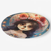 🌹 La Calavera Catrina: 🌹 Pappteller (Schrägansicht)
