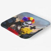 La Calavera Catrina Pappteller (Gewinkelt)