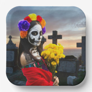 La Calavera Catrina  Pappteller