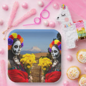 La Calavera Catrina Pappteller (Party)
