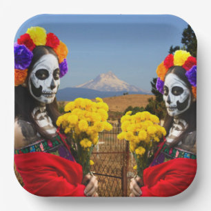 La Calavera Catrina  Pappteller