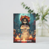 🌹 La Calavera Catrina: 🌹 Postkarte (Stehend Vorderseite)