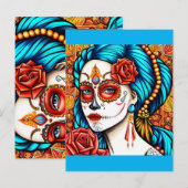 La Calavera Catrina Postkarte (Vorne/Hinten)