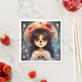 🌹 La Calavera Catrina: 🌹 Serviette (Beispiel)