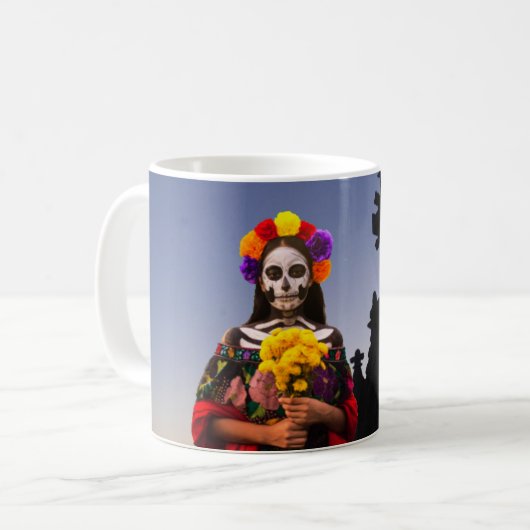 La Calavera Catrina Tasse (Vorderseite Links)