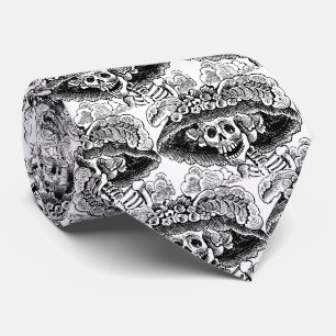 La Calavera Catrina Vintage Tag der Toten Krawatte