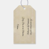 La Calavera Hermosa, Brauch Geschenkanhänger (Rückseite)