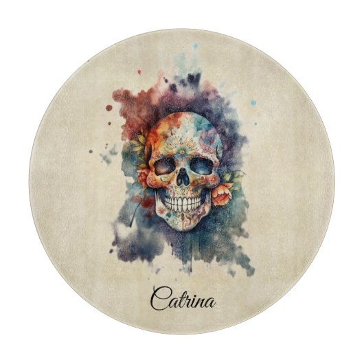 La Calavera Hermosa, Brauch Schneidebrett (Vorderseite)