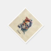 La Calavera Hermosa, Brauch Serviette (Ecke)