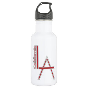 LA California Graurotes Logo Trinkflasche