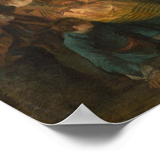 La Camargo Dancing - Nicolas Lancret Kunst - Kunst Poster (Ecke)