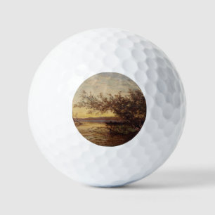 La Camargue, Coucher De Soleil - Félix Ziem Golfball