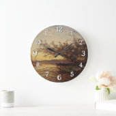 La Camargue, Coucher De Soleil - Félix Ziem Große Wanduhr (Zuhause)